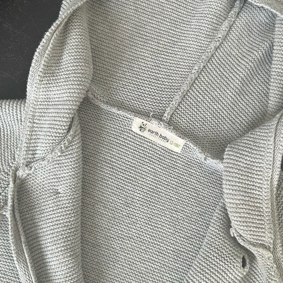 Earth Baby 12-18M Knit Some Bunny Loves You Organic Cotton Cardigan Sweater - Picture 3 of 5